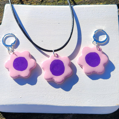 purple flower clay matching set & sticker sheet [KOSH & YOG x AJAIBGHAR]